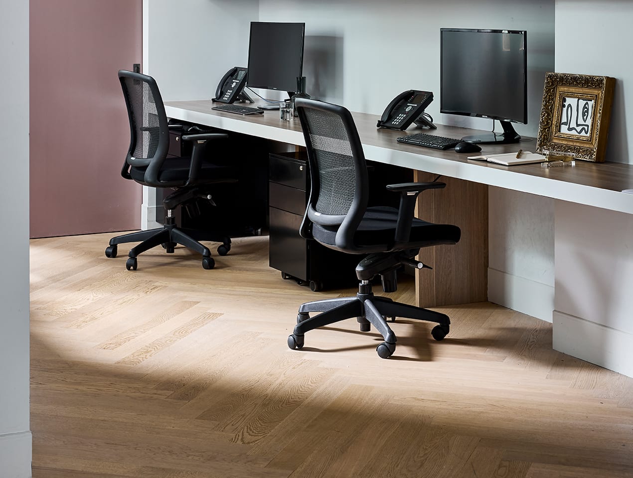 oak herringbone flooring